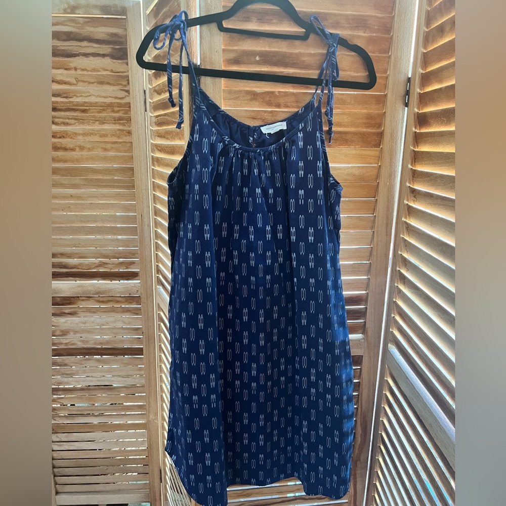 Beachlunchlounge Navy and White Patterned Top